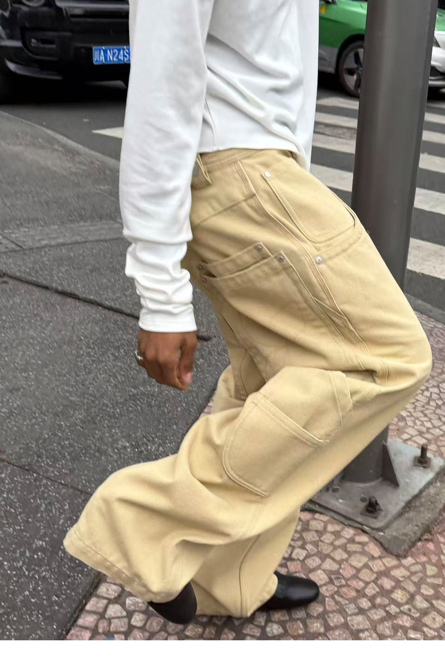 배기 캔버스 카고 팬츠