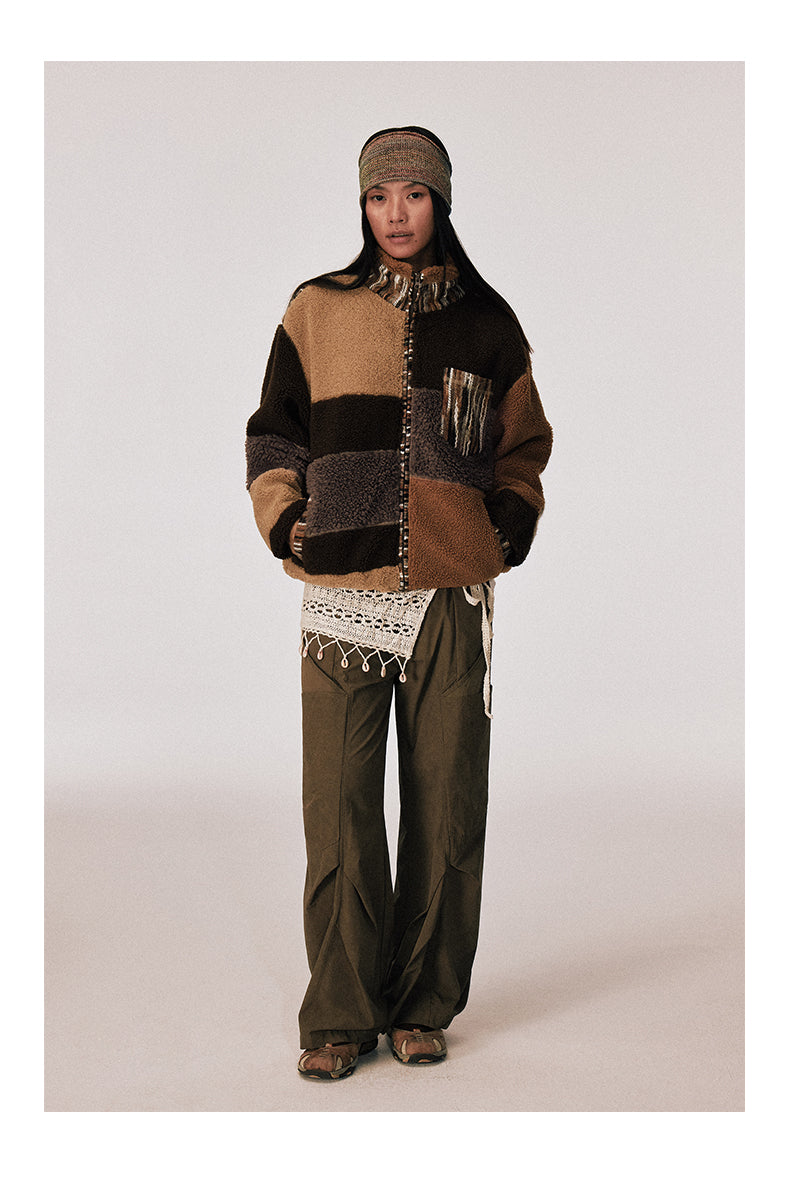 Lambswool Stand Collar Jacket