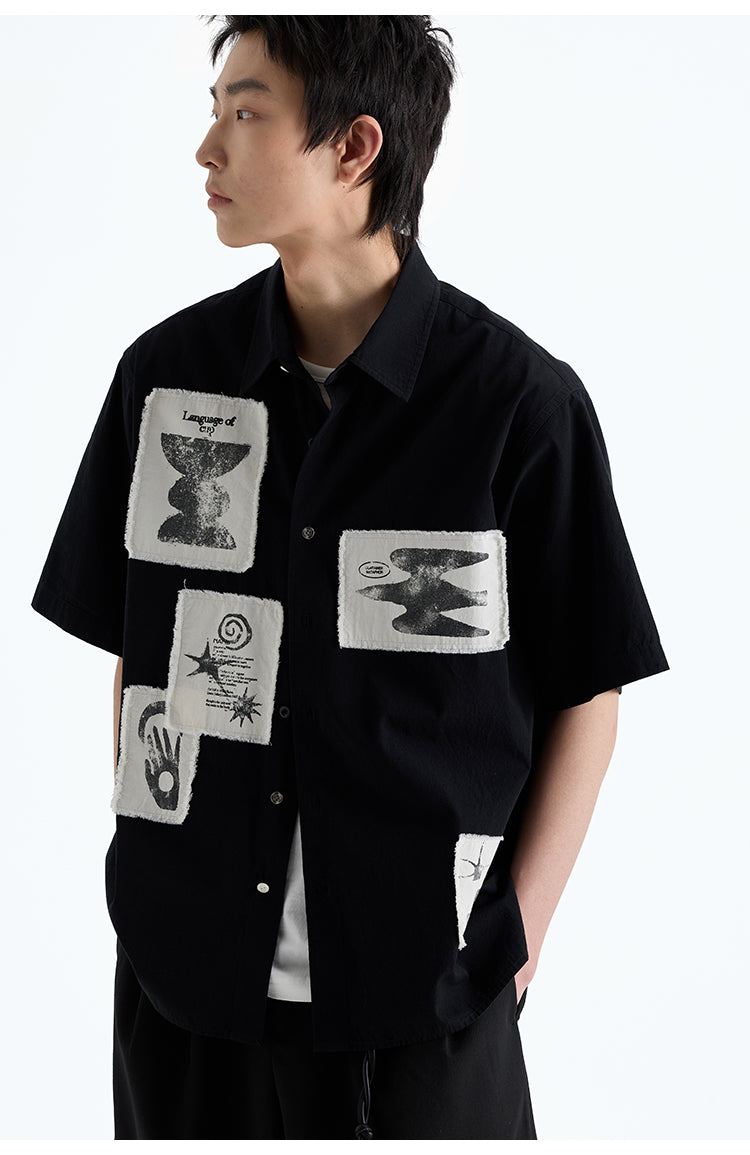 Hand Brush Patch Shirt