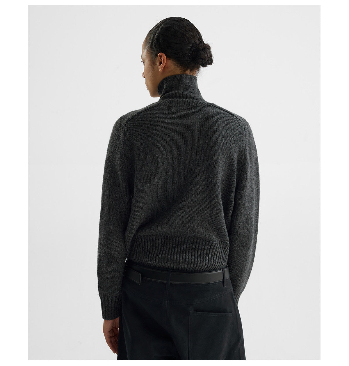 Wool Sweater with a Stand-Up Collar