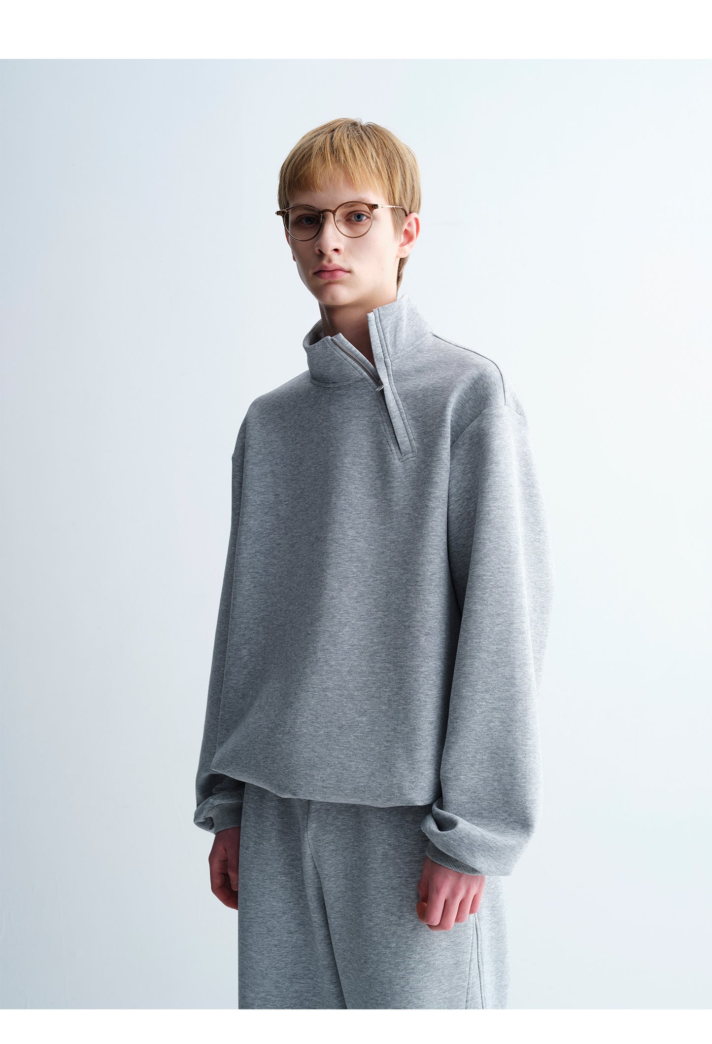 Asymmetrical Zip-Up Sweatshirt