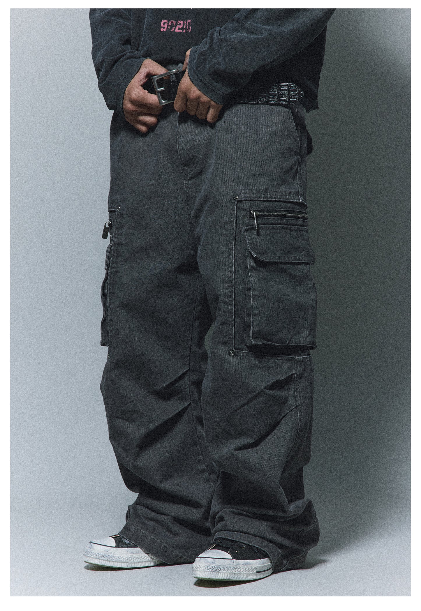 Inset pocket wide pants