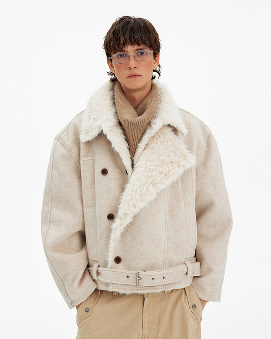 Double-breasted padded jacket