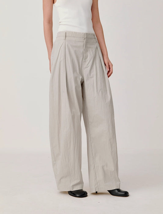 Casual pants with elastic waistband