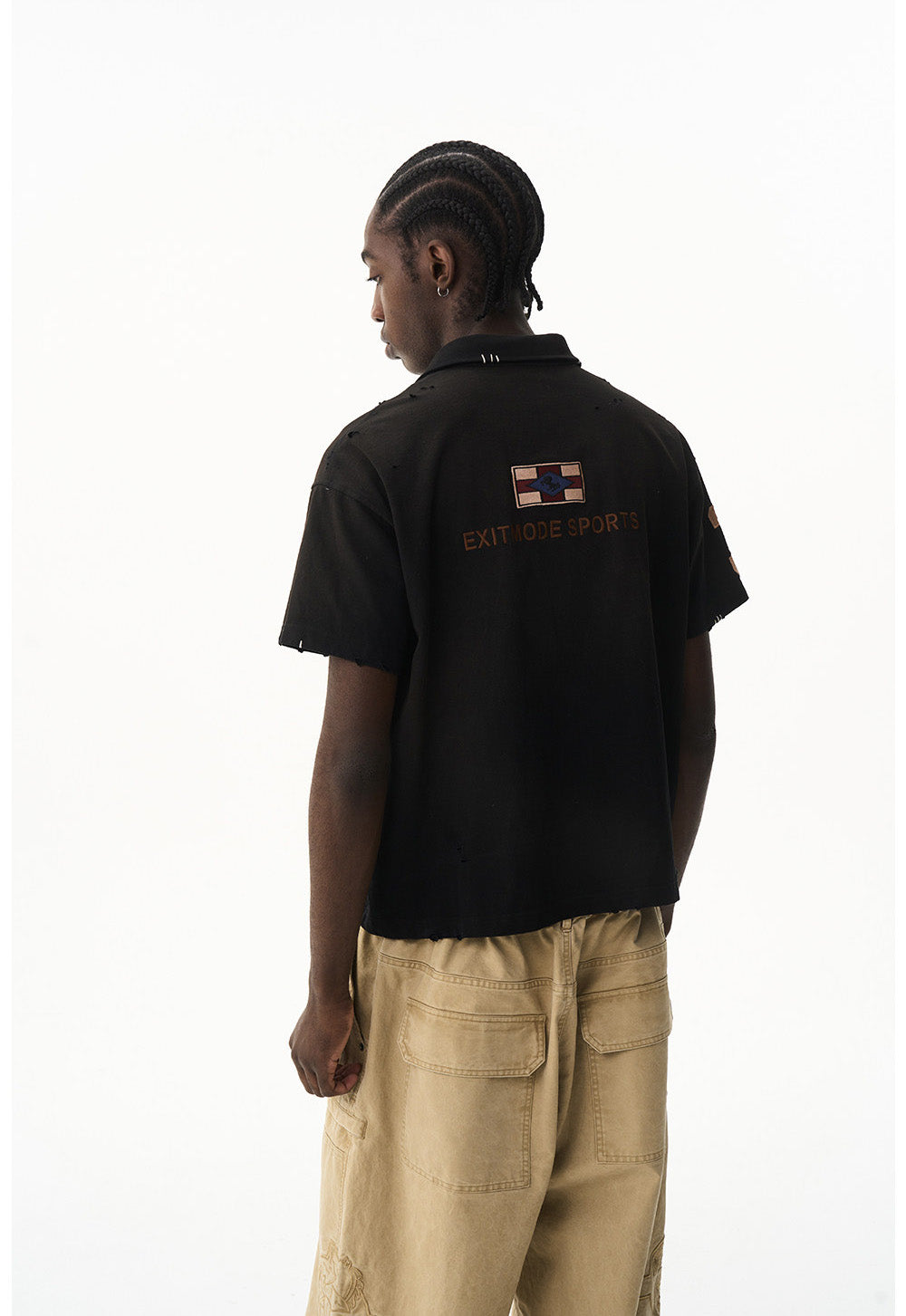 Relaxed Casual Embroidered Polo Shirt