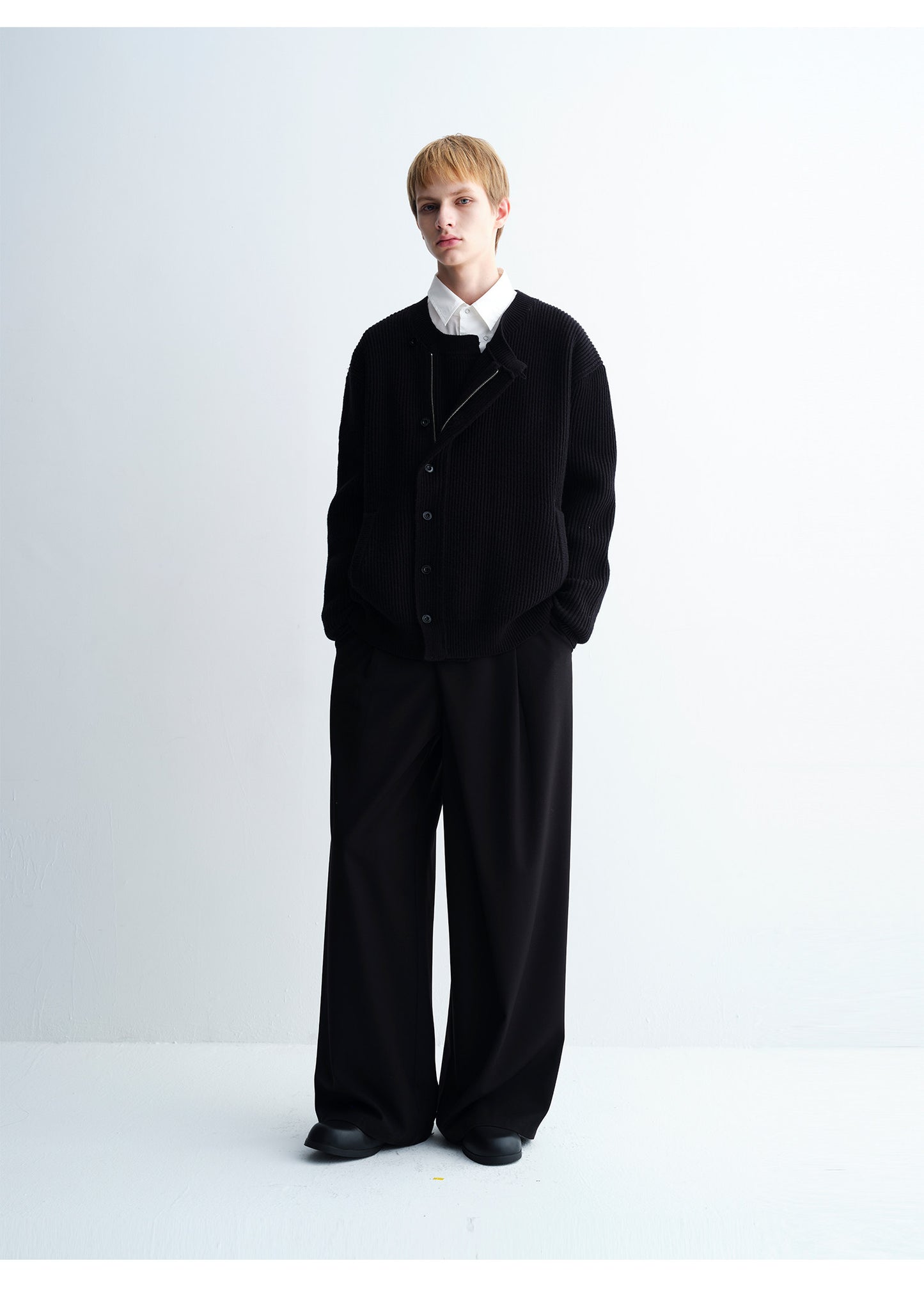 Unisex Crew Neck Cardigan