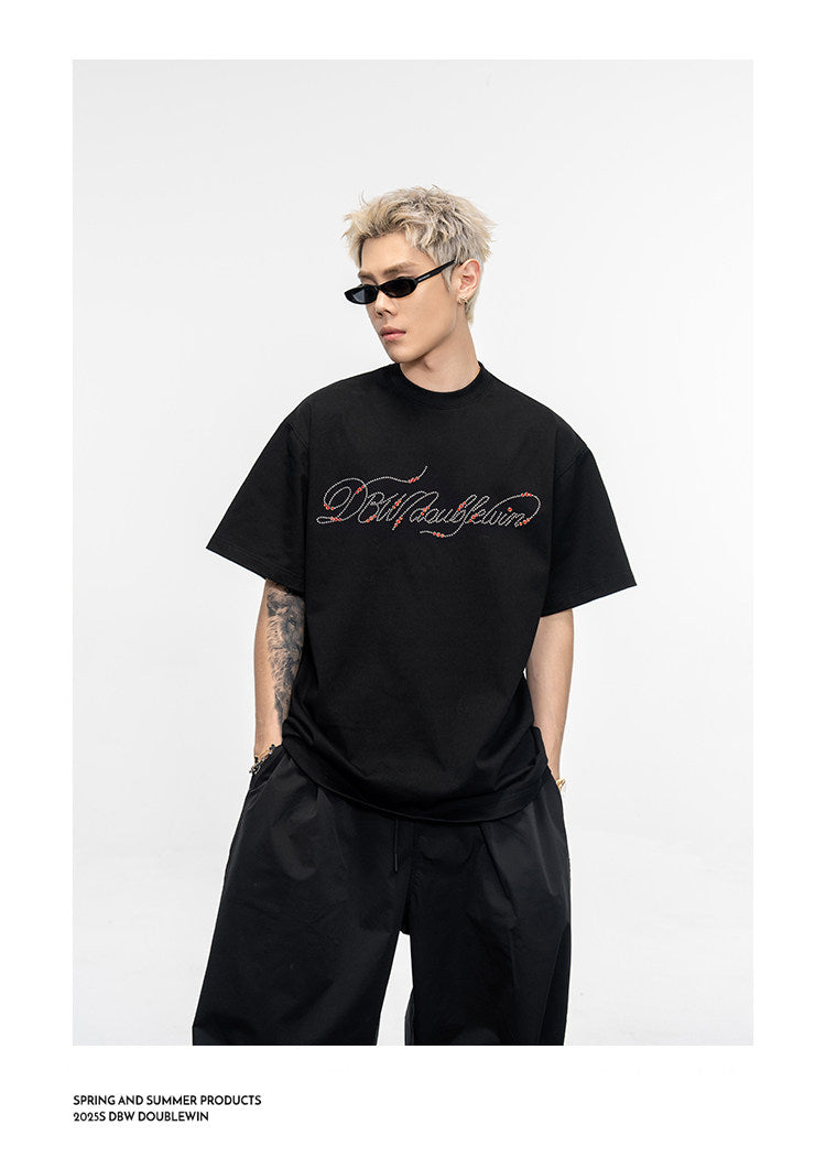 Handwritten Font Cotton T-Shirt