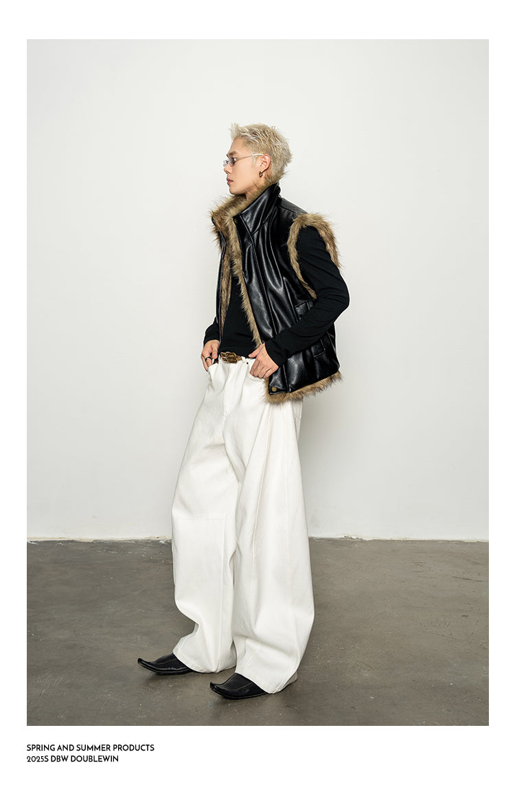 Leather Reversible Quilted Vest