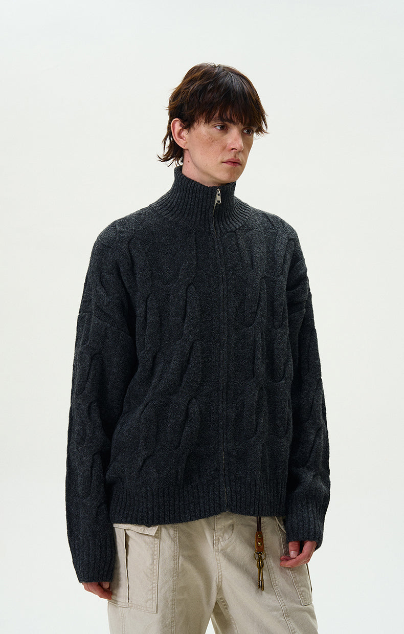 Half turtleneck cardigan