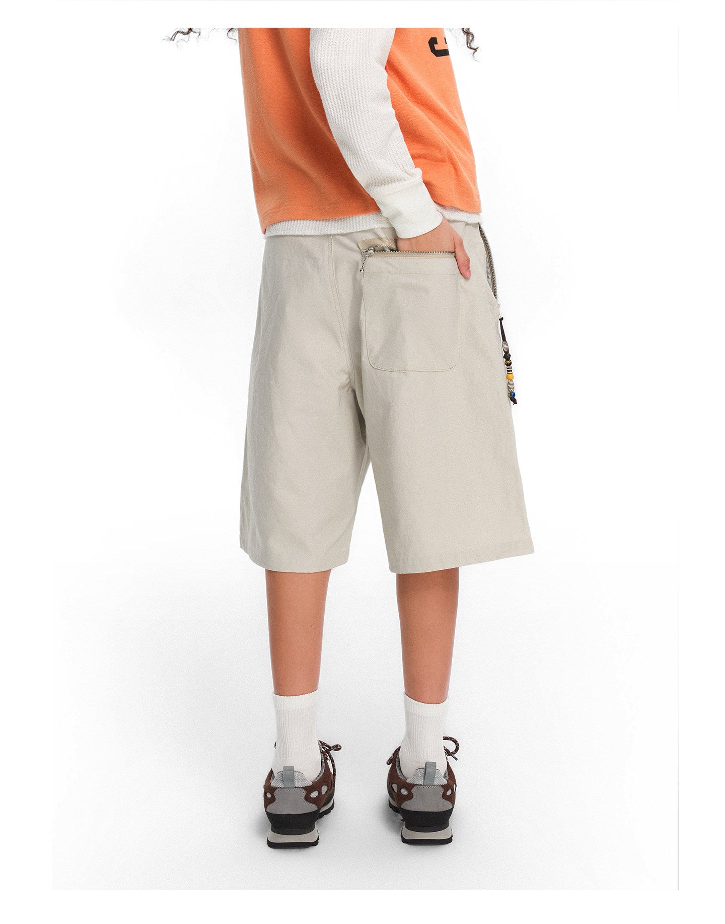 Vintage Cotton Shorts with Beads