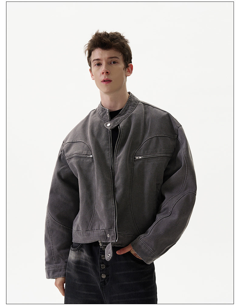 Deconstructed Design Washed Jacket