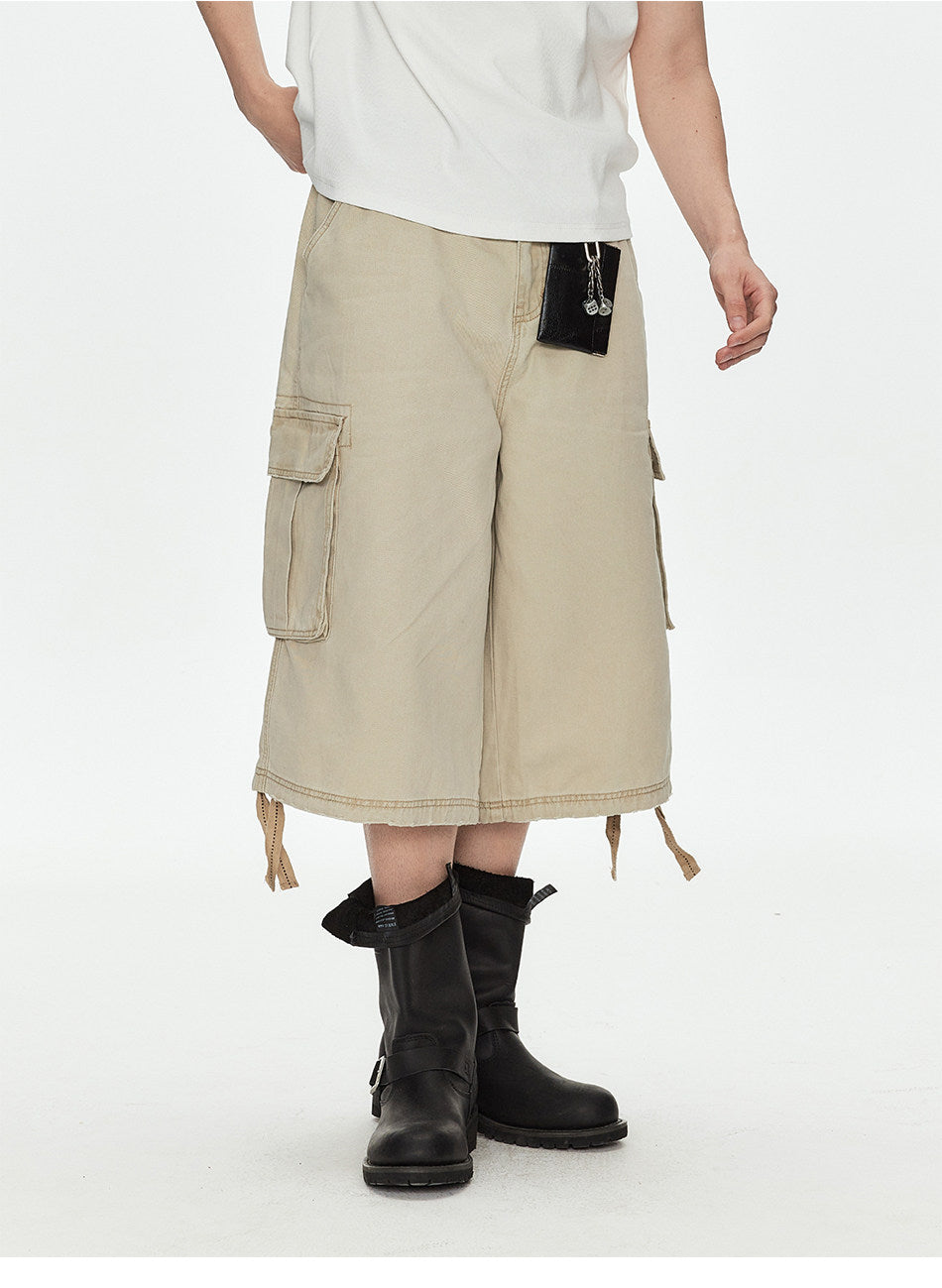 Double Drawstring Workwear Shorts