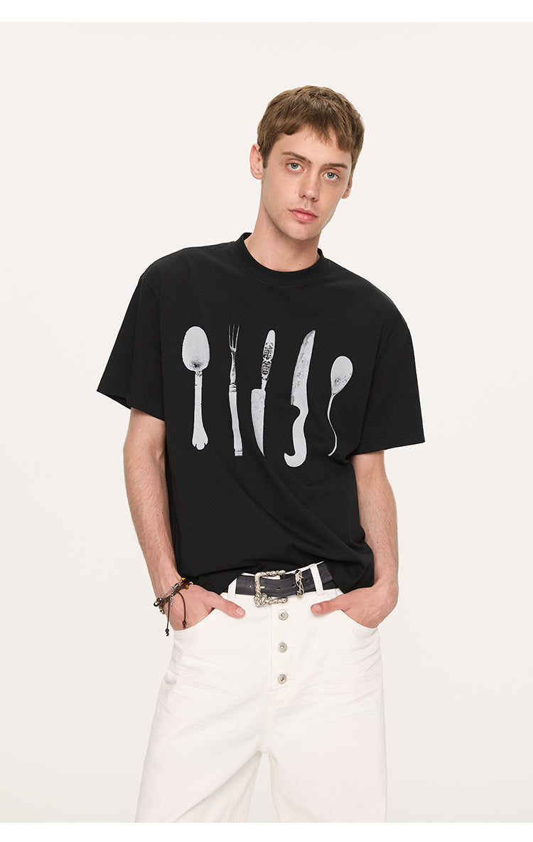 Printed simple T-shirt