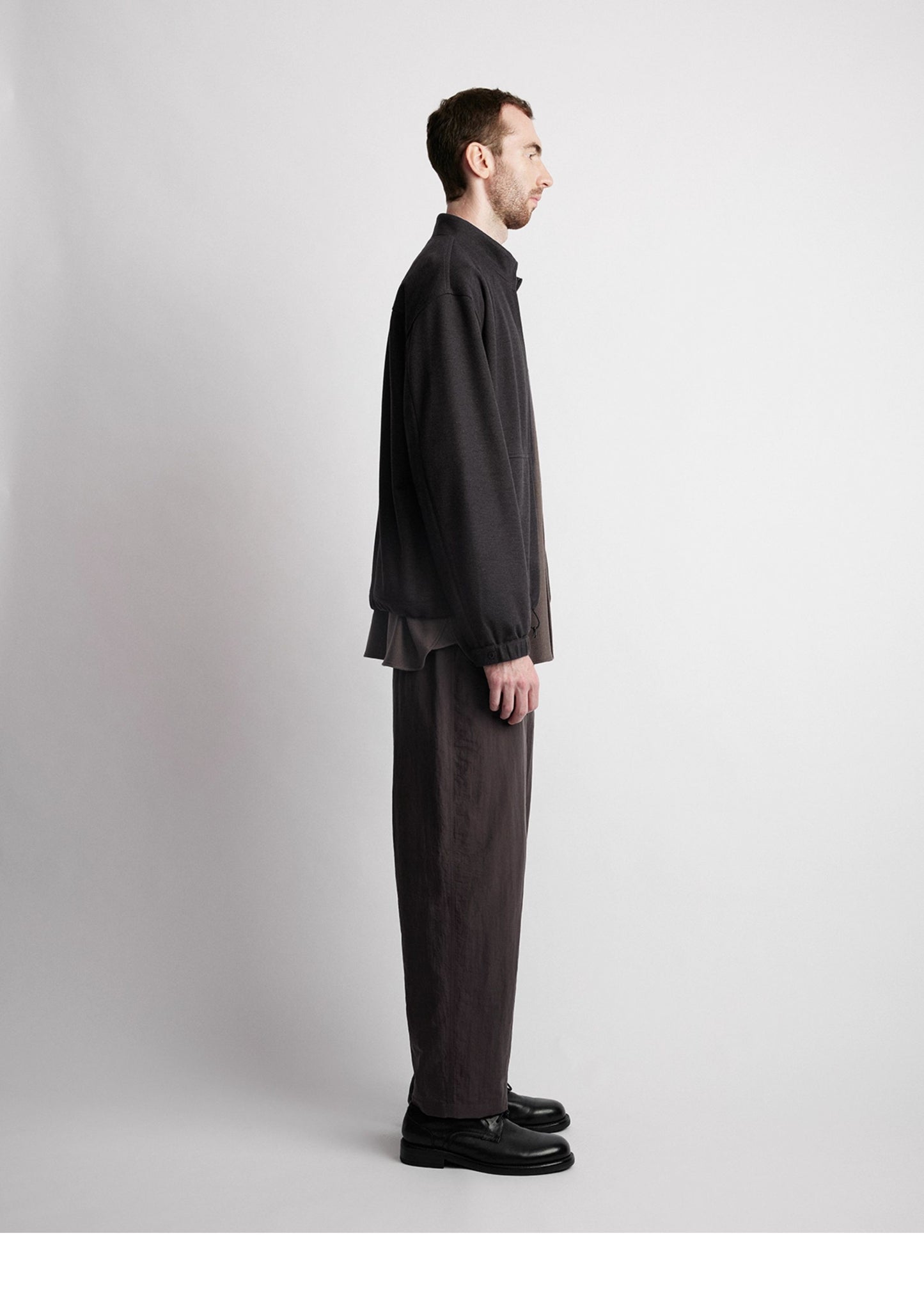 Wool Blend Zipper Jacket