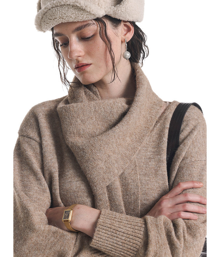 Pullover Scarf Sweater