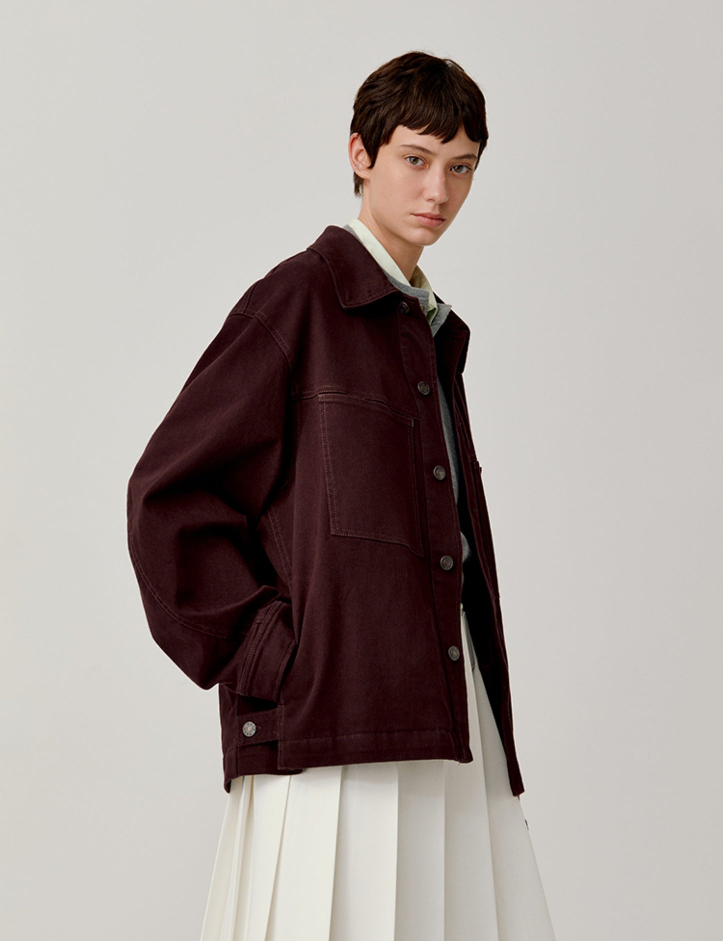 Patch Pocket Loose Jacket