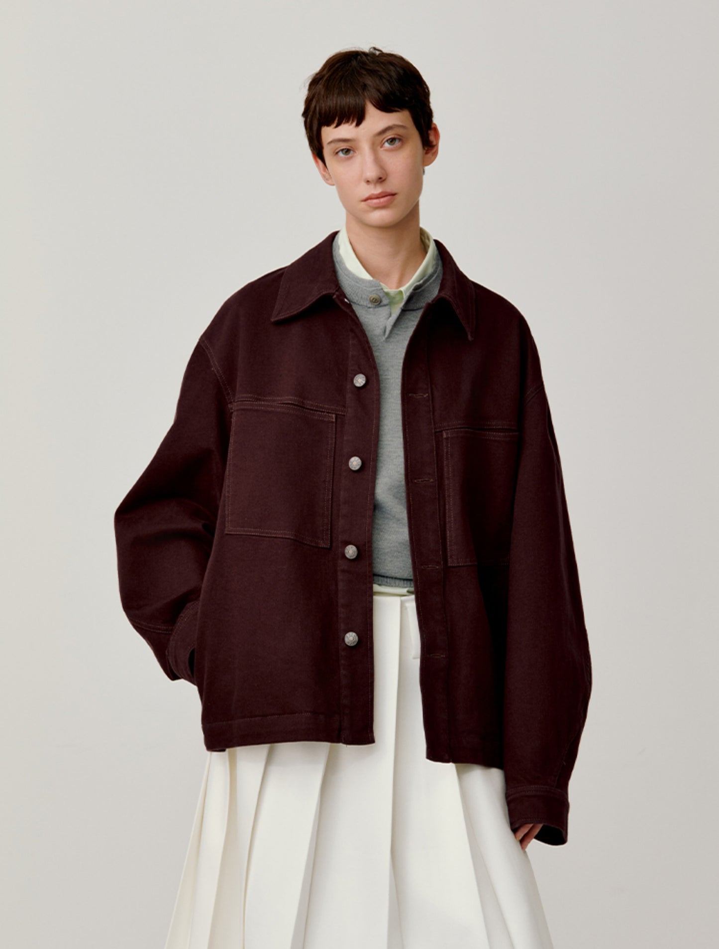 Patch Pocket Loose Jacket