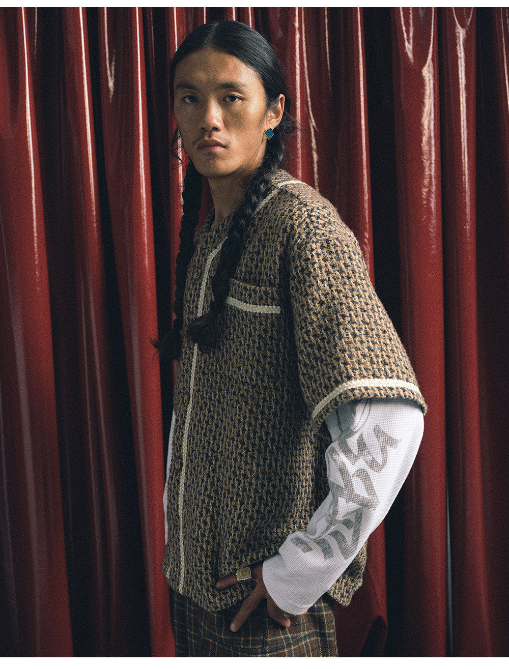 Faux Two-Piece Cardigan