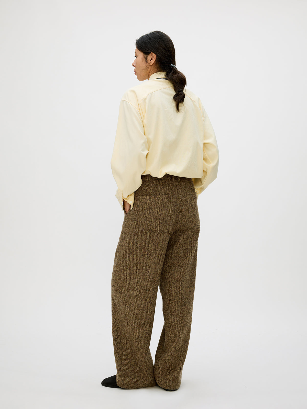 Tweed Loose Casual Pants