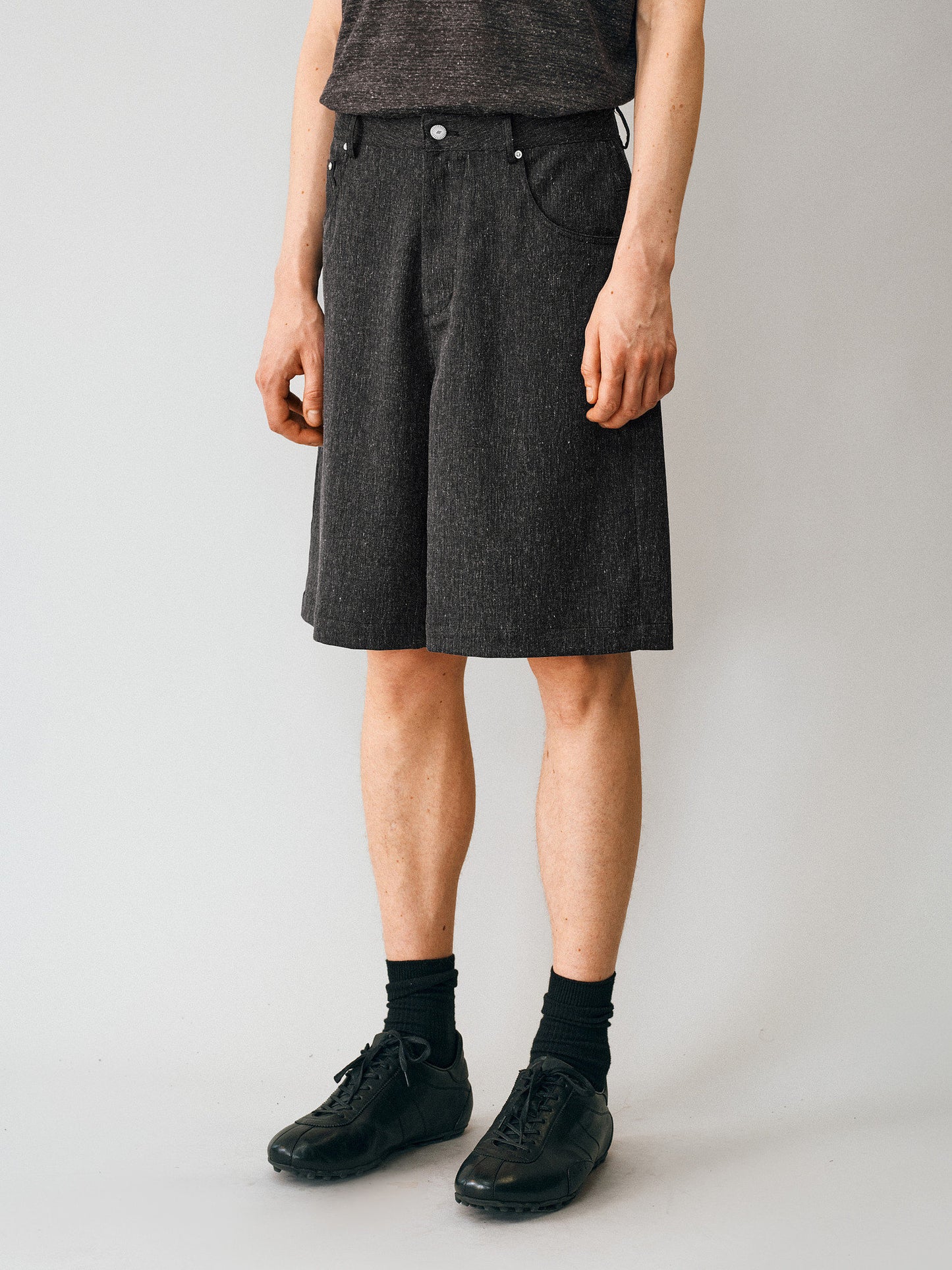 Linen-blend Casual Shorts