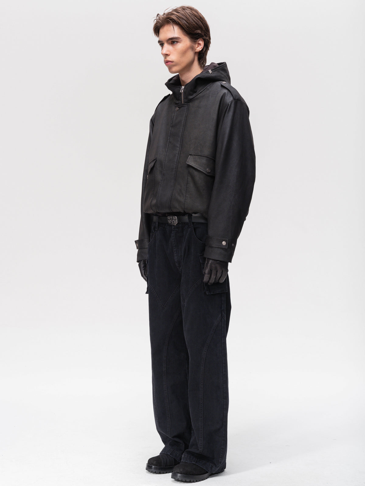 Blackout Suede-Cotton Jacket