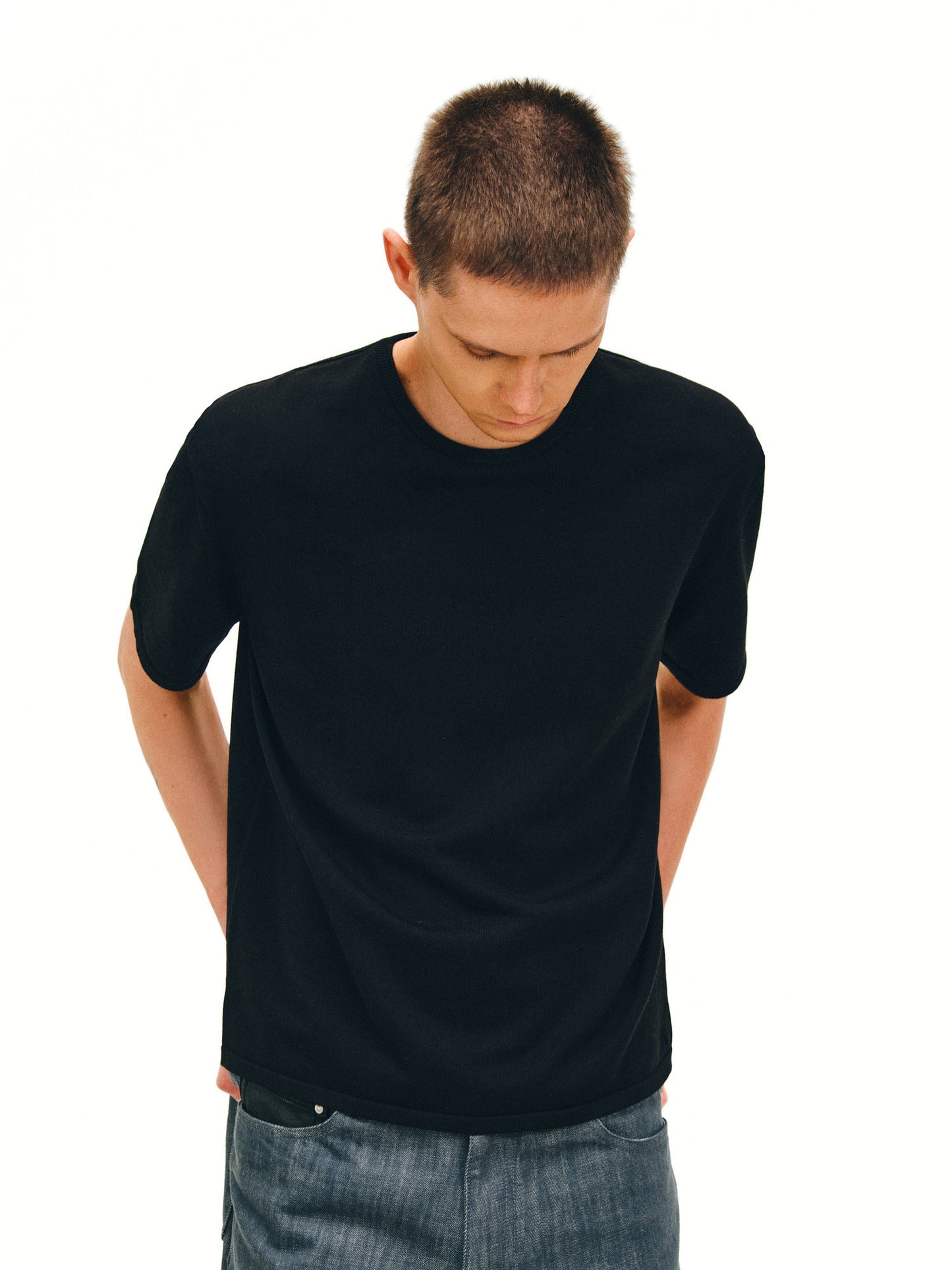 Cotton-Mulberry Silk T-Shirt