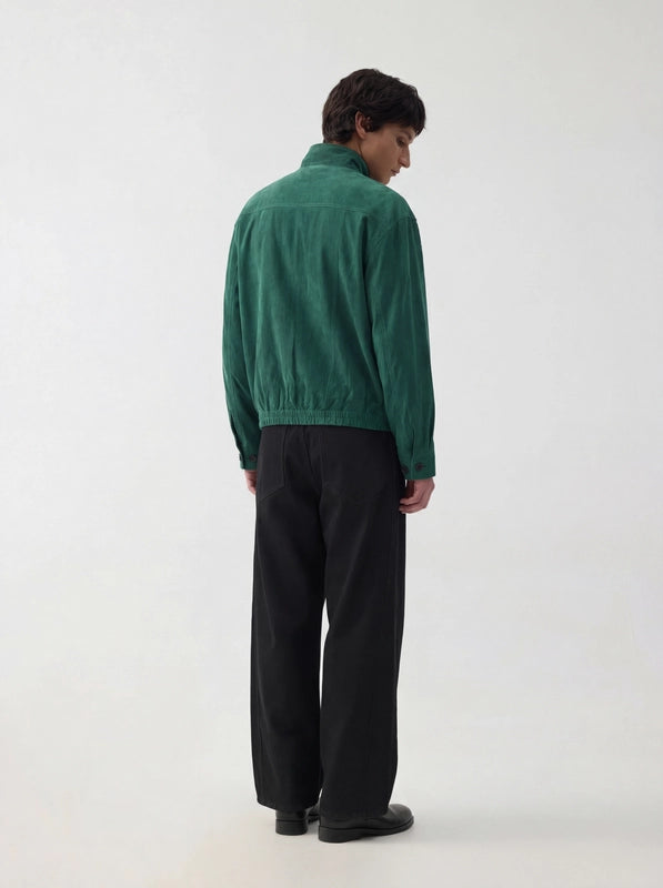 Lightweight and soft-touch stand-collar jacket