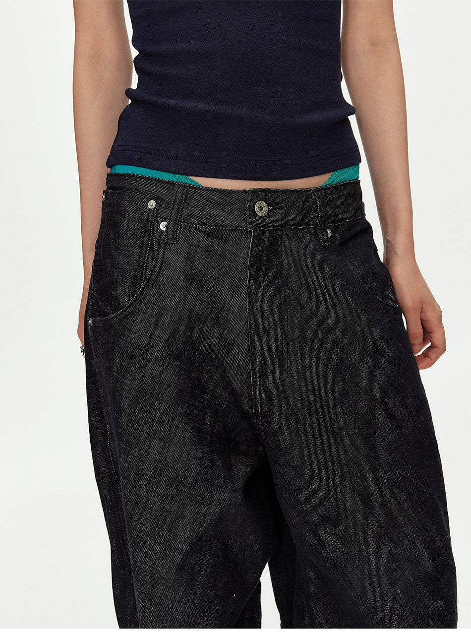 Original Colored Jeans with Parisian-Style Buttons　