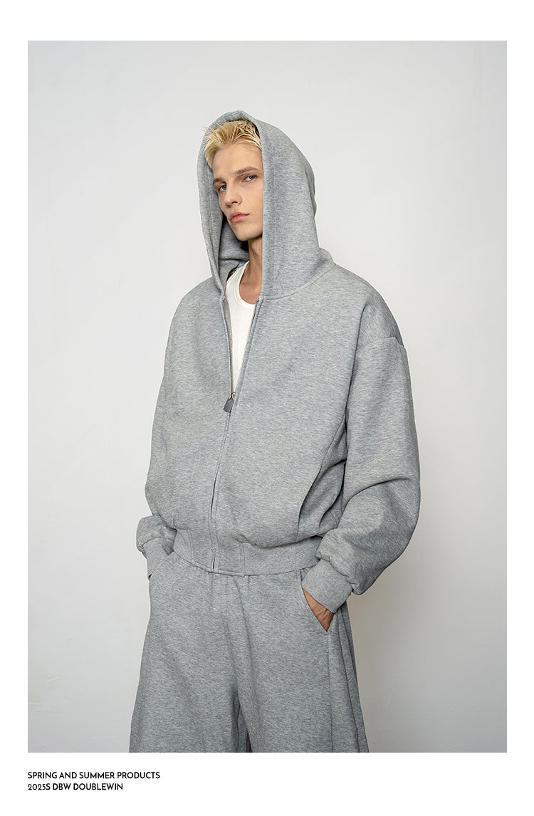 Short Hoodie Sweatshirt Set