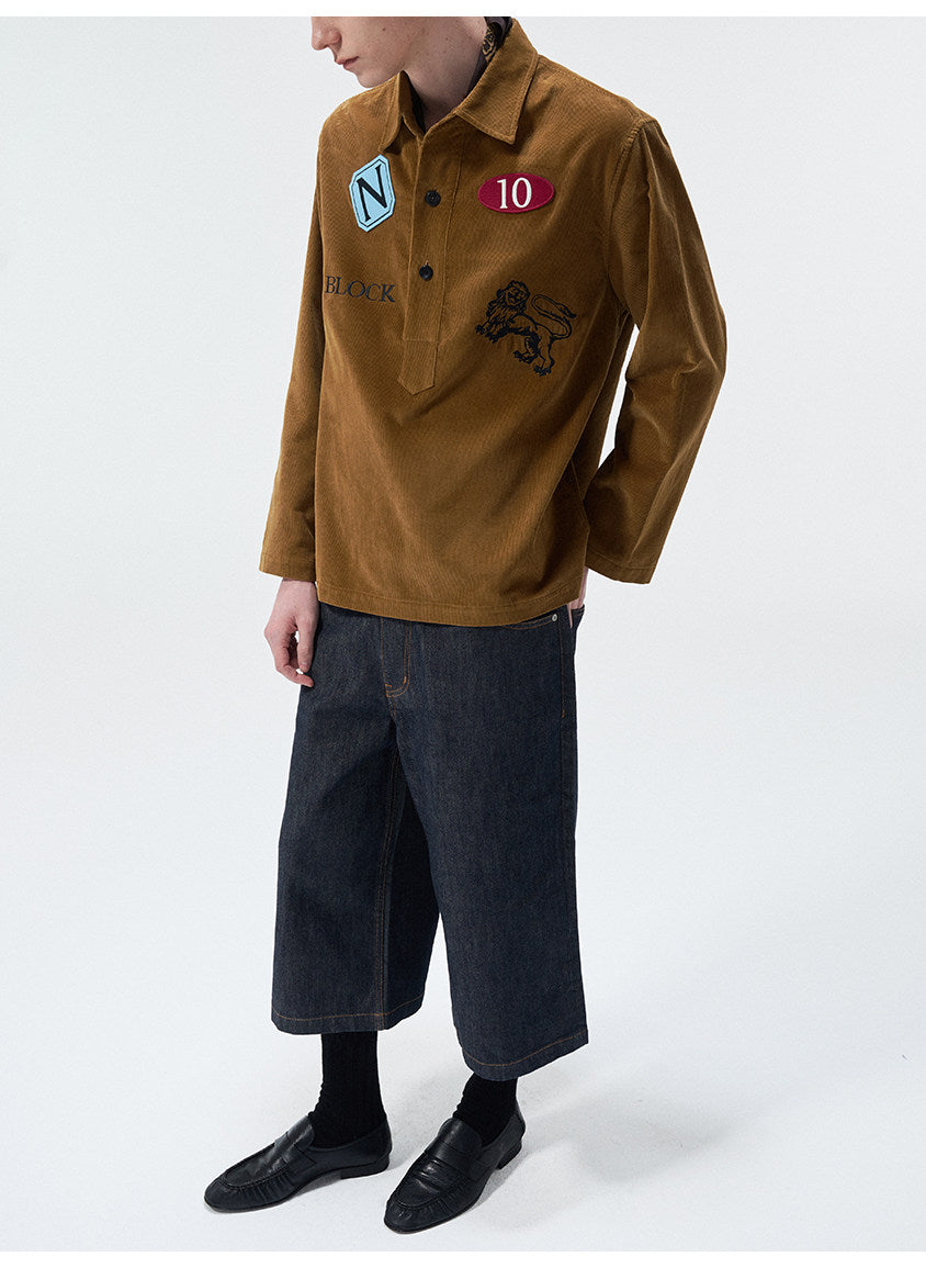 Original Embroidered Badge Label Casual Shirt