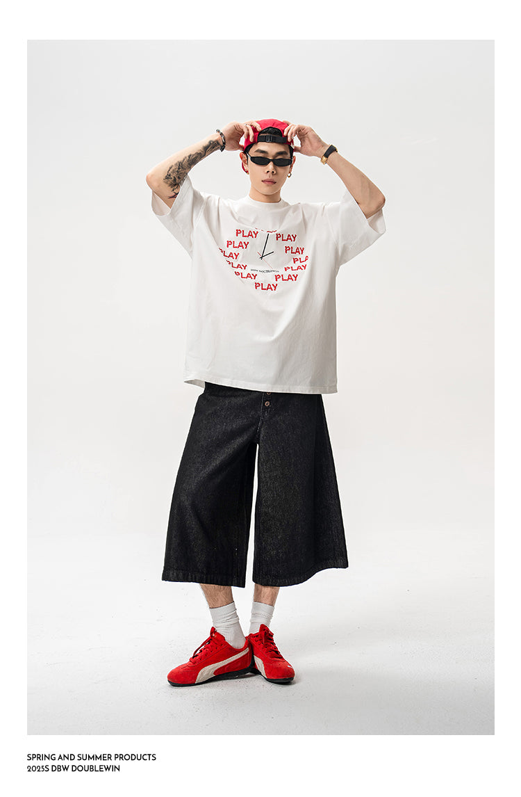 Embroidered cotton T-shirt