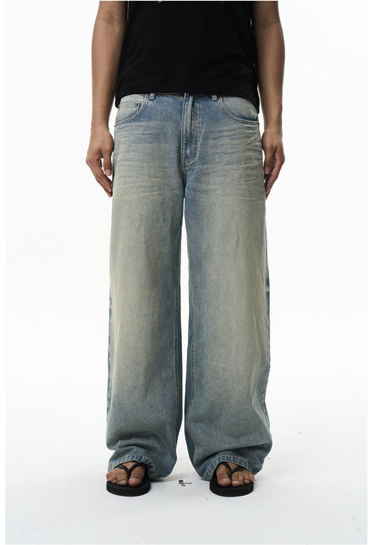 Classic Washed Straight-Leg Jeans
