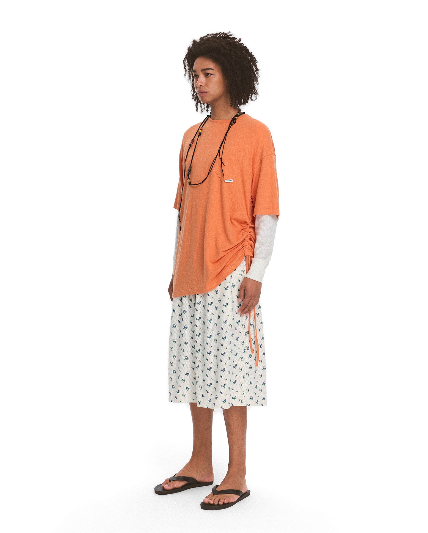 Drawstring T-Shirt with Loop Holes