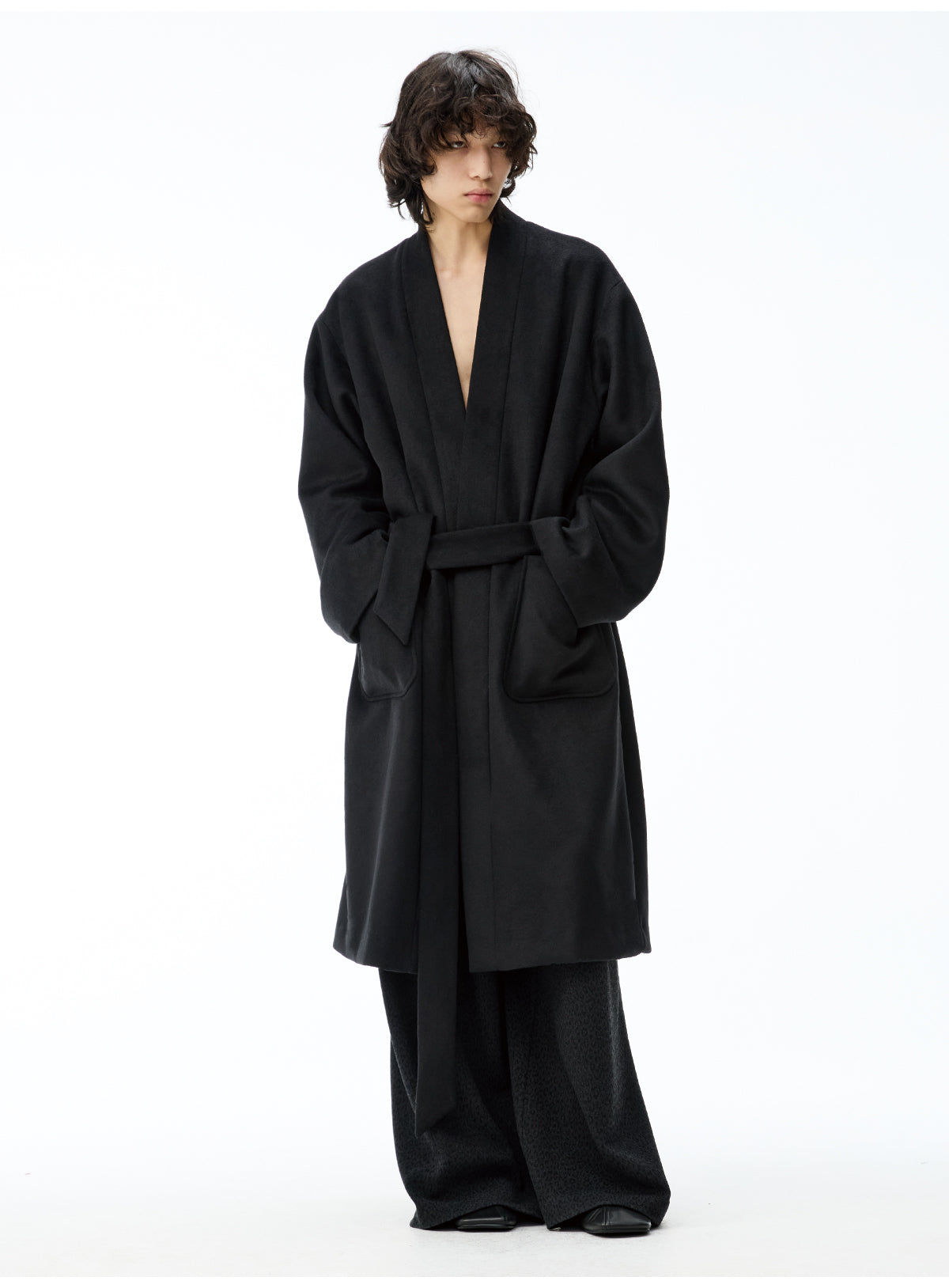 Crossover Design Long Coat