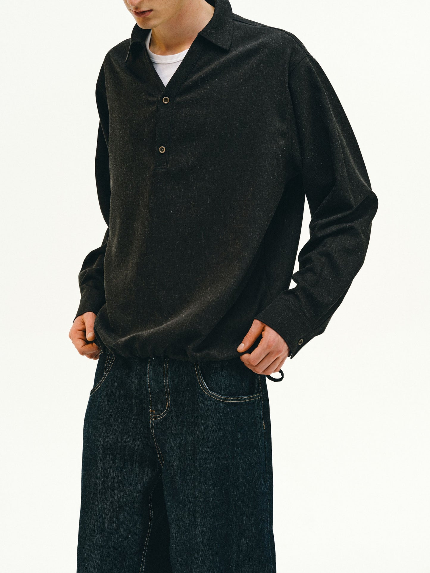 Drawstring Polo Shirt