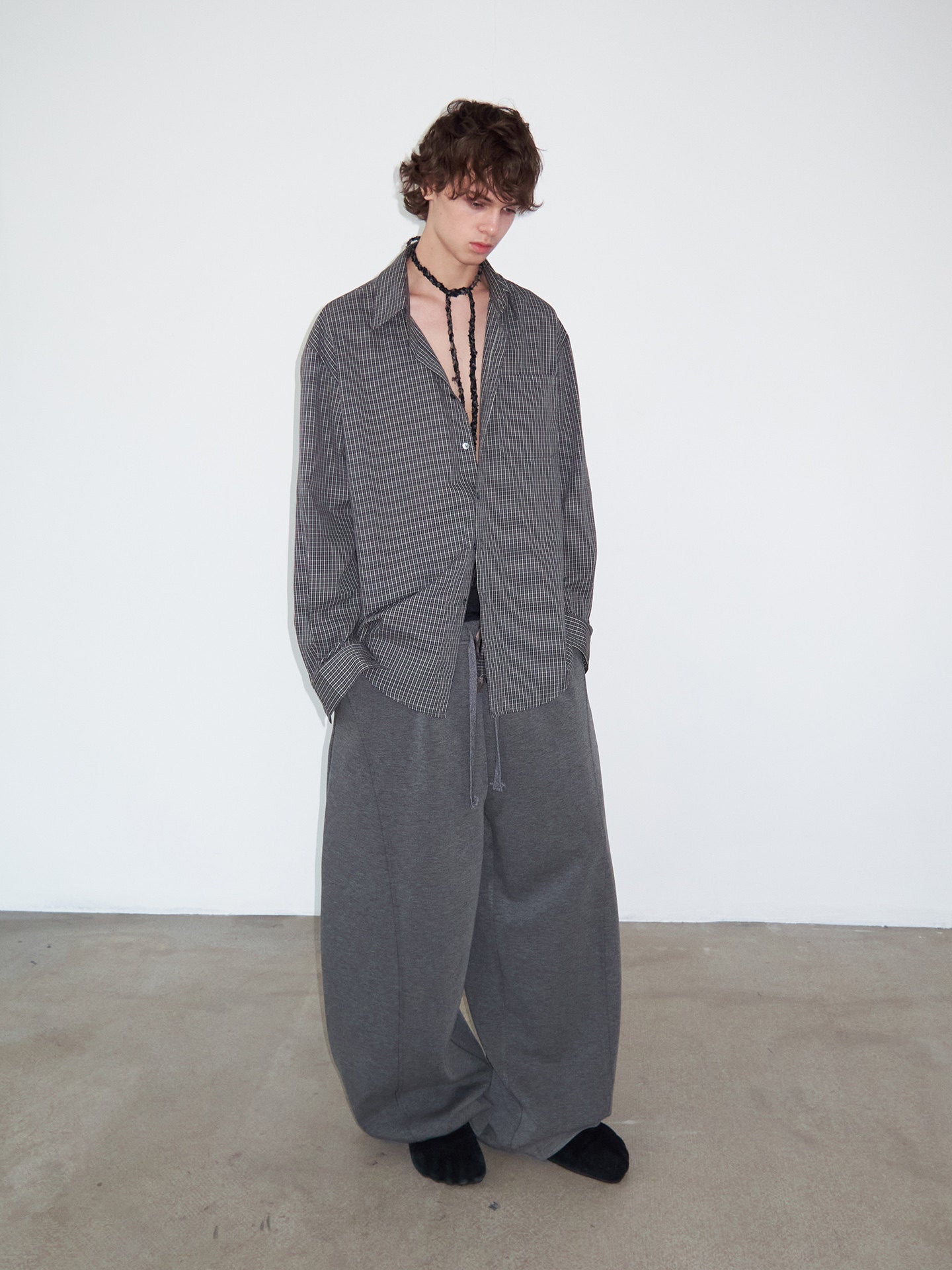 Relaxed-Fit Fine Check Shirt