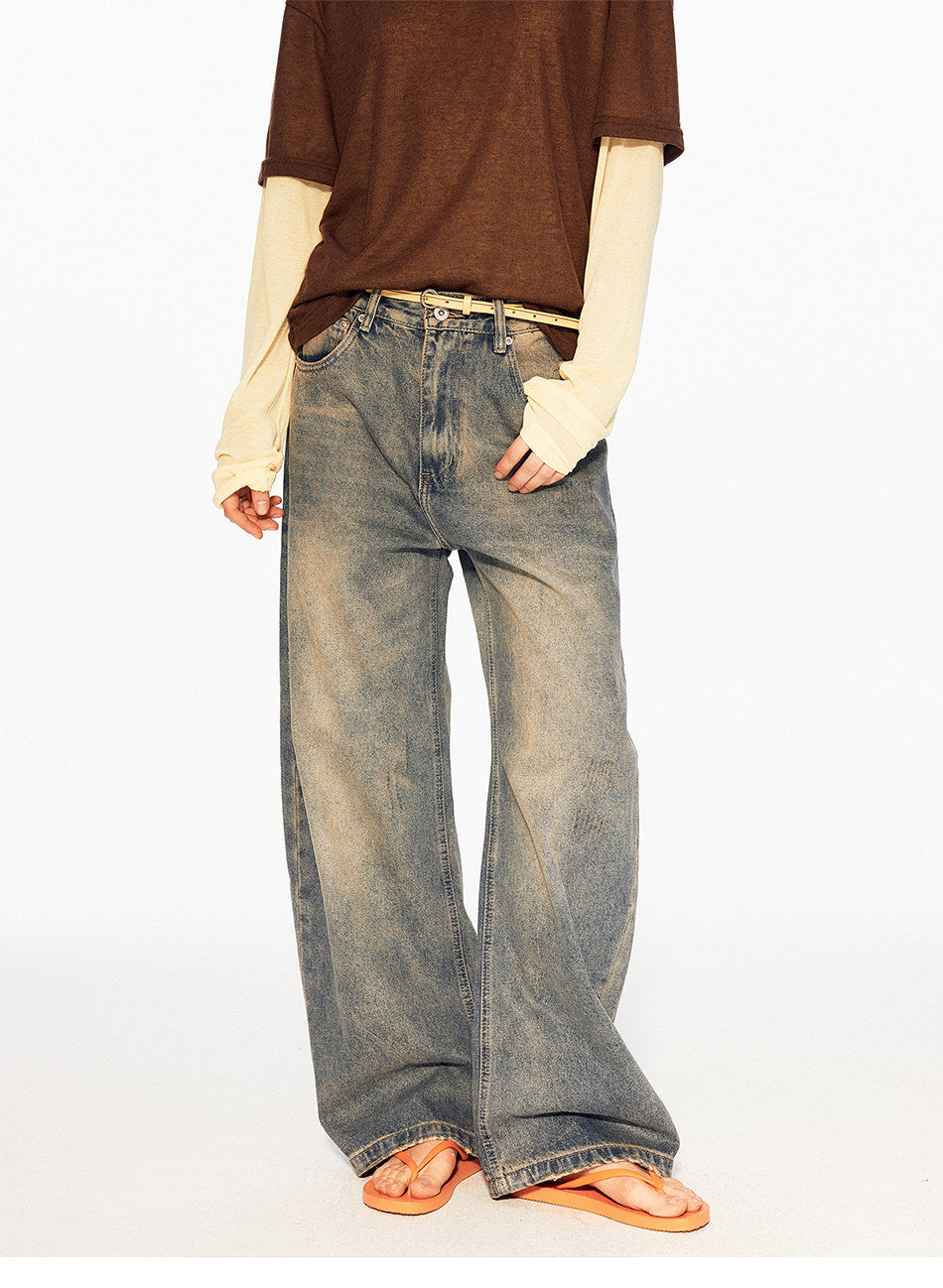 Vintage Wide-Leg Denim Pants