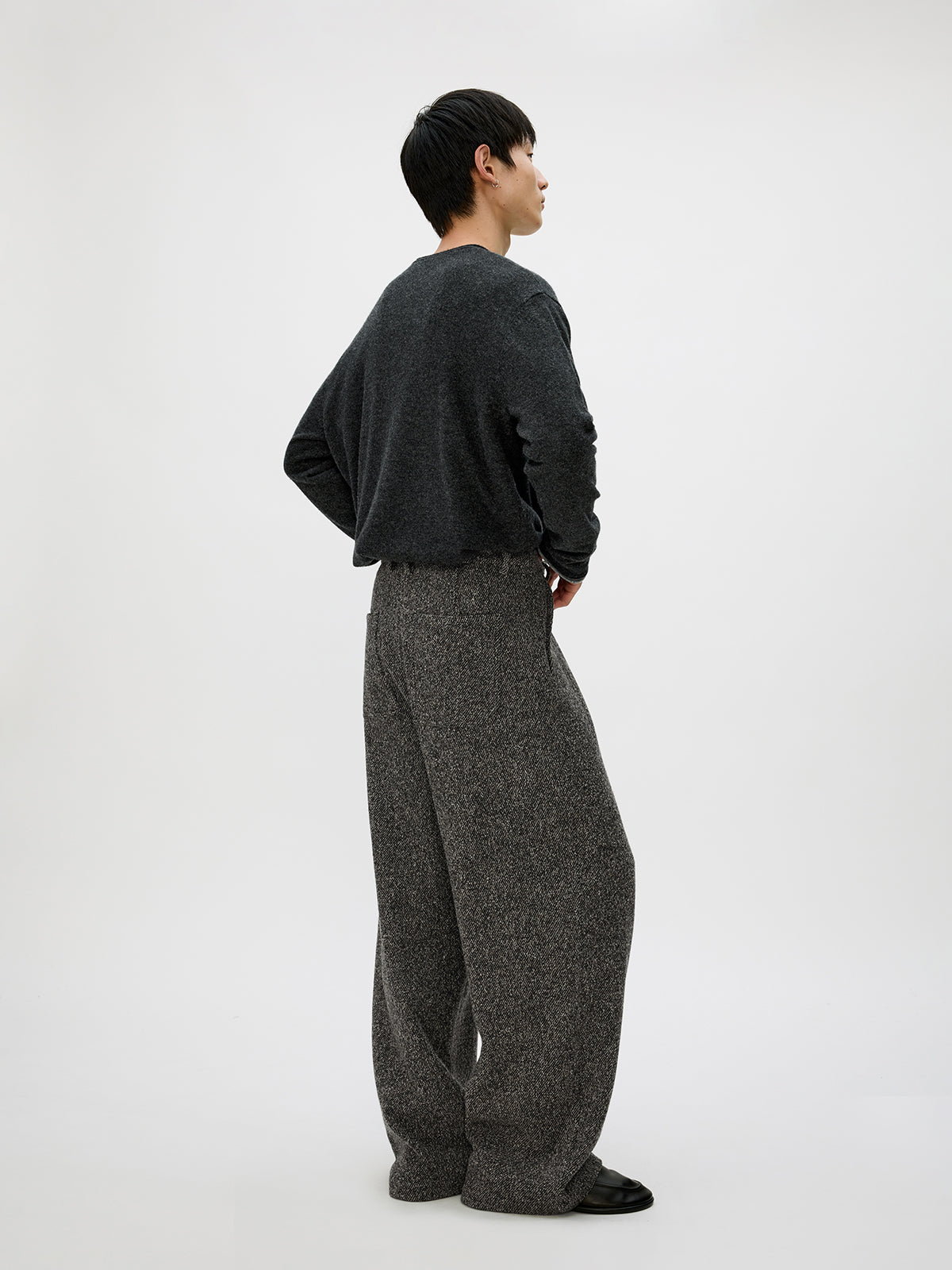 Tweed Loose Casual Pants