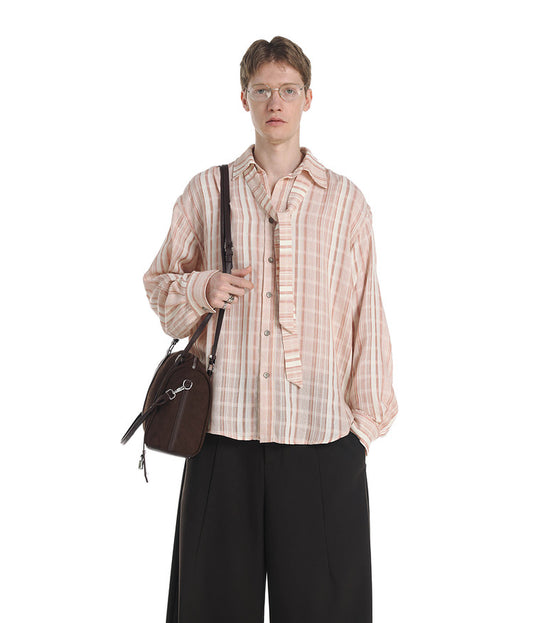 High Intelligence Loose Stripe Shirt