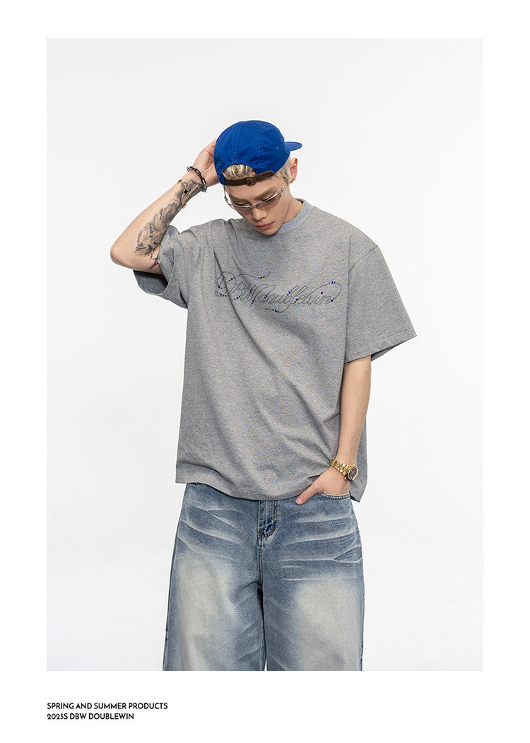 Handwritten Font Cotton T-Shirt