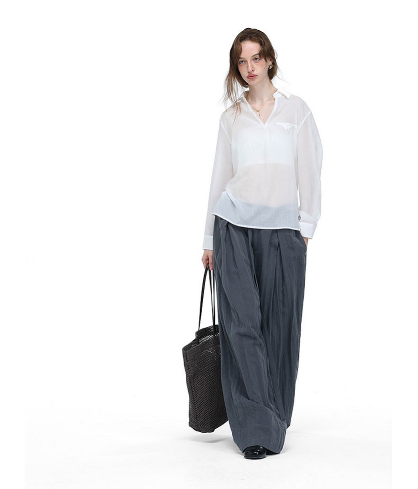 Pleated Casual Pants with a Belt