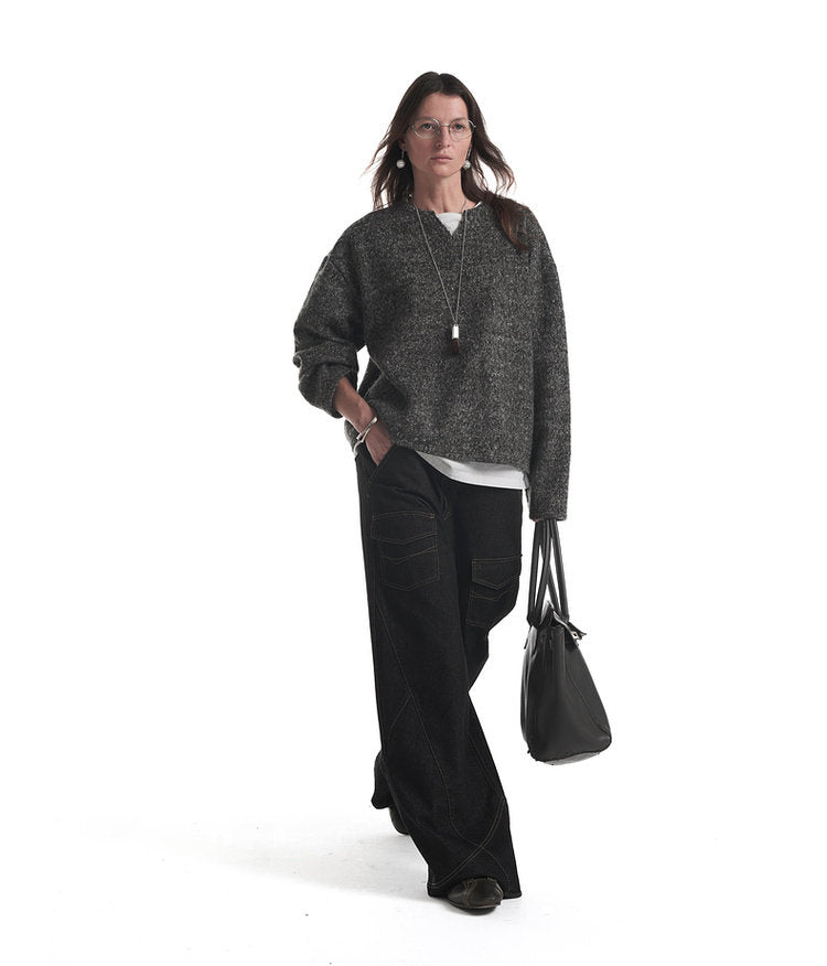 High-Stitch Multi-Pocket Jeans