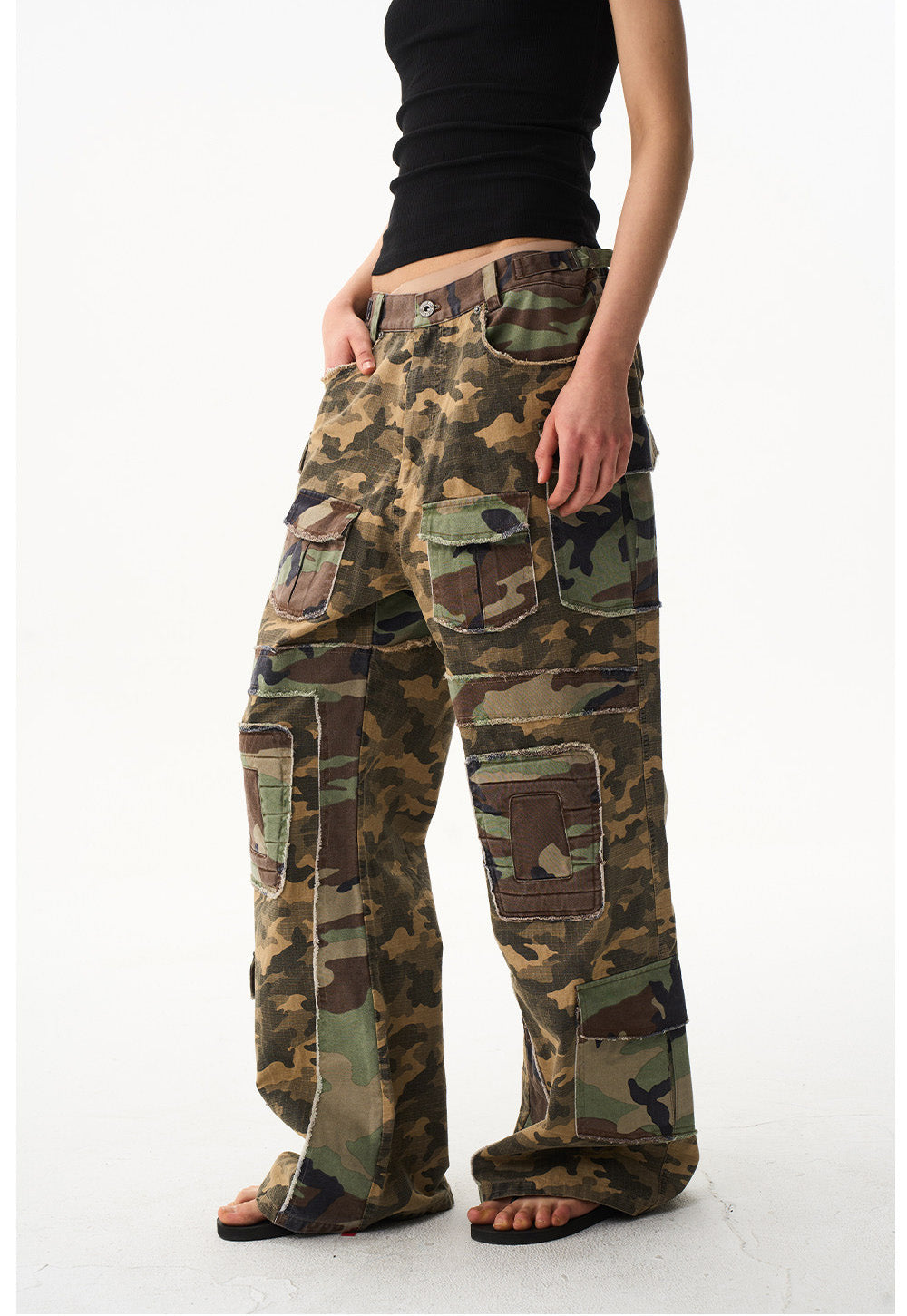 Camouflage Workwear Flare Pants