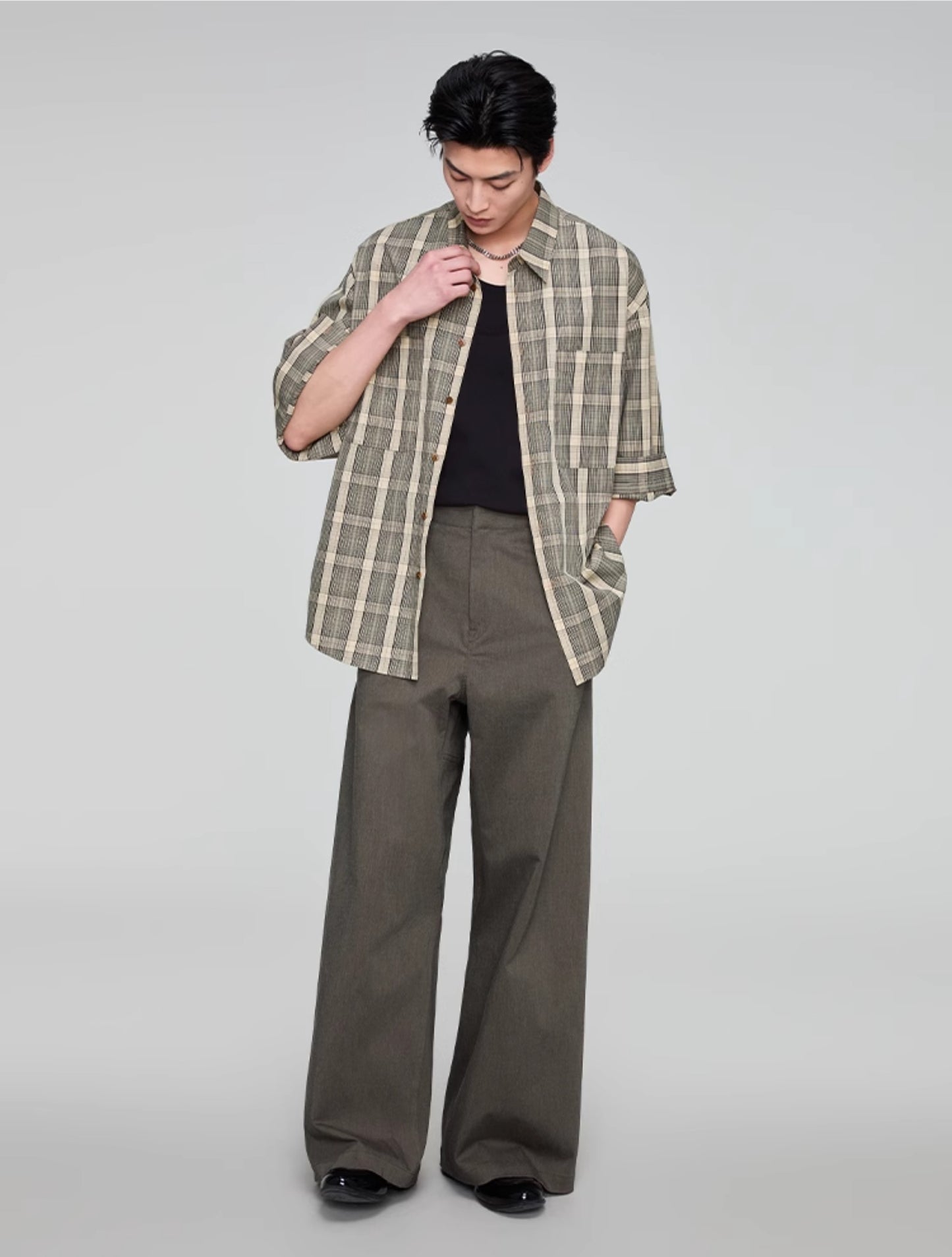 Wide Leg A-Line Casual Pants