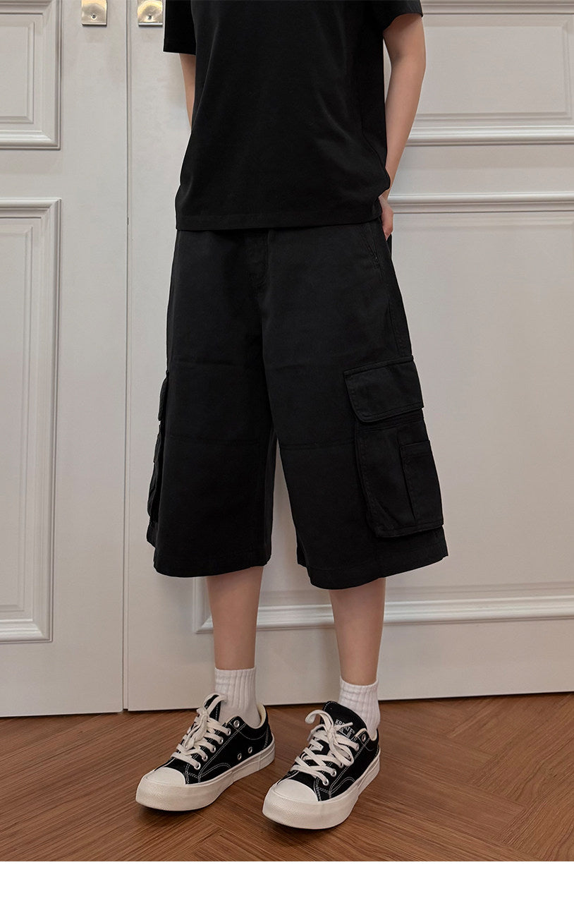 Multi-Pocket Workwear Shorts