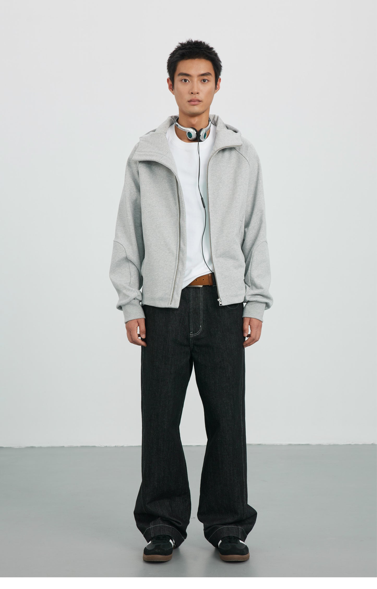 Turtleneck Hooded Sweatshirt