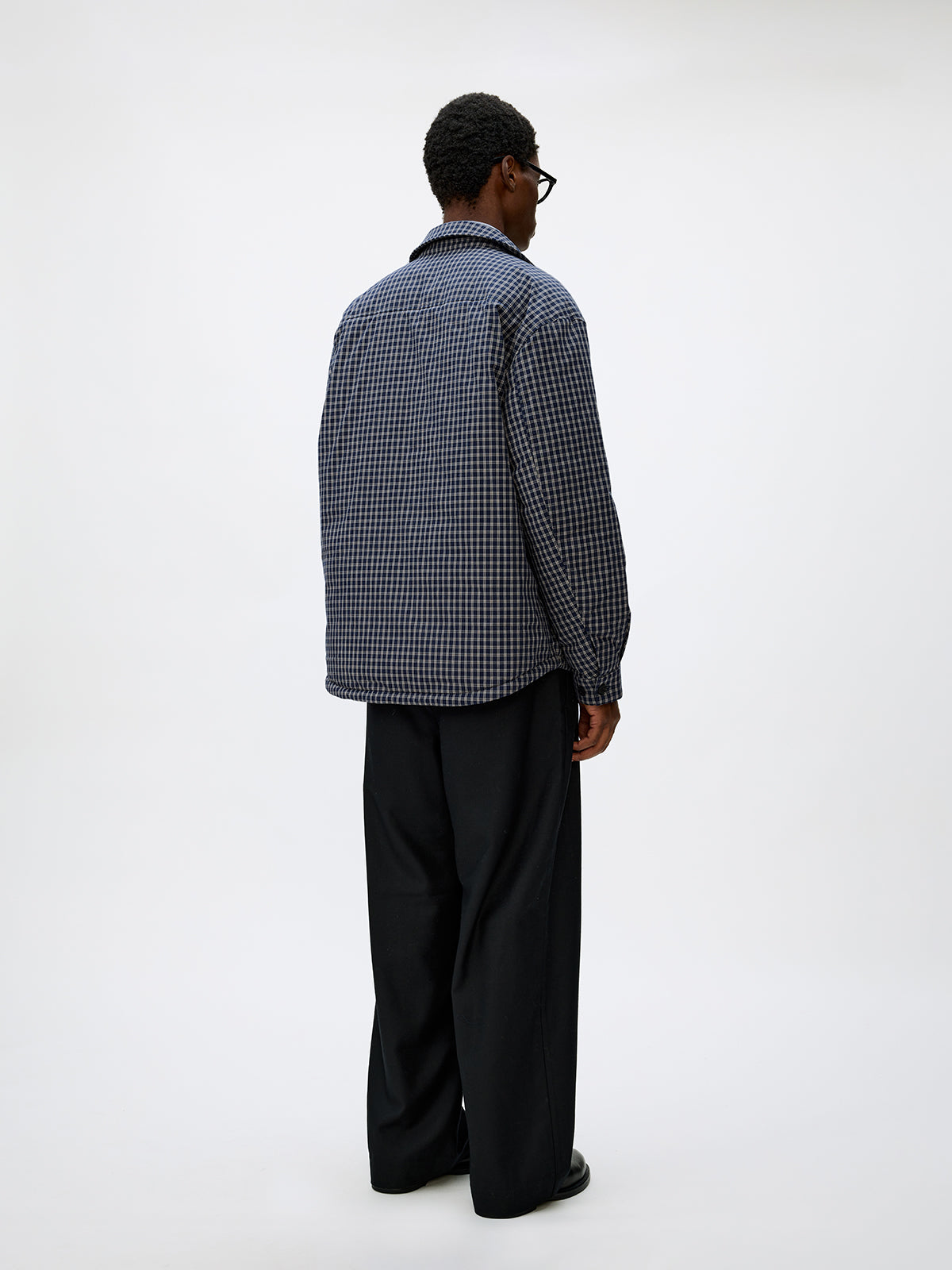 Checkered White Duck Down Jacket