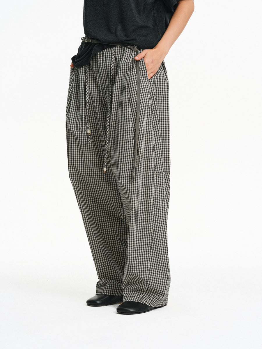 Lazy Check Casual Pants