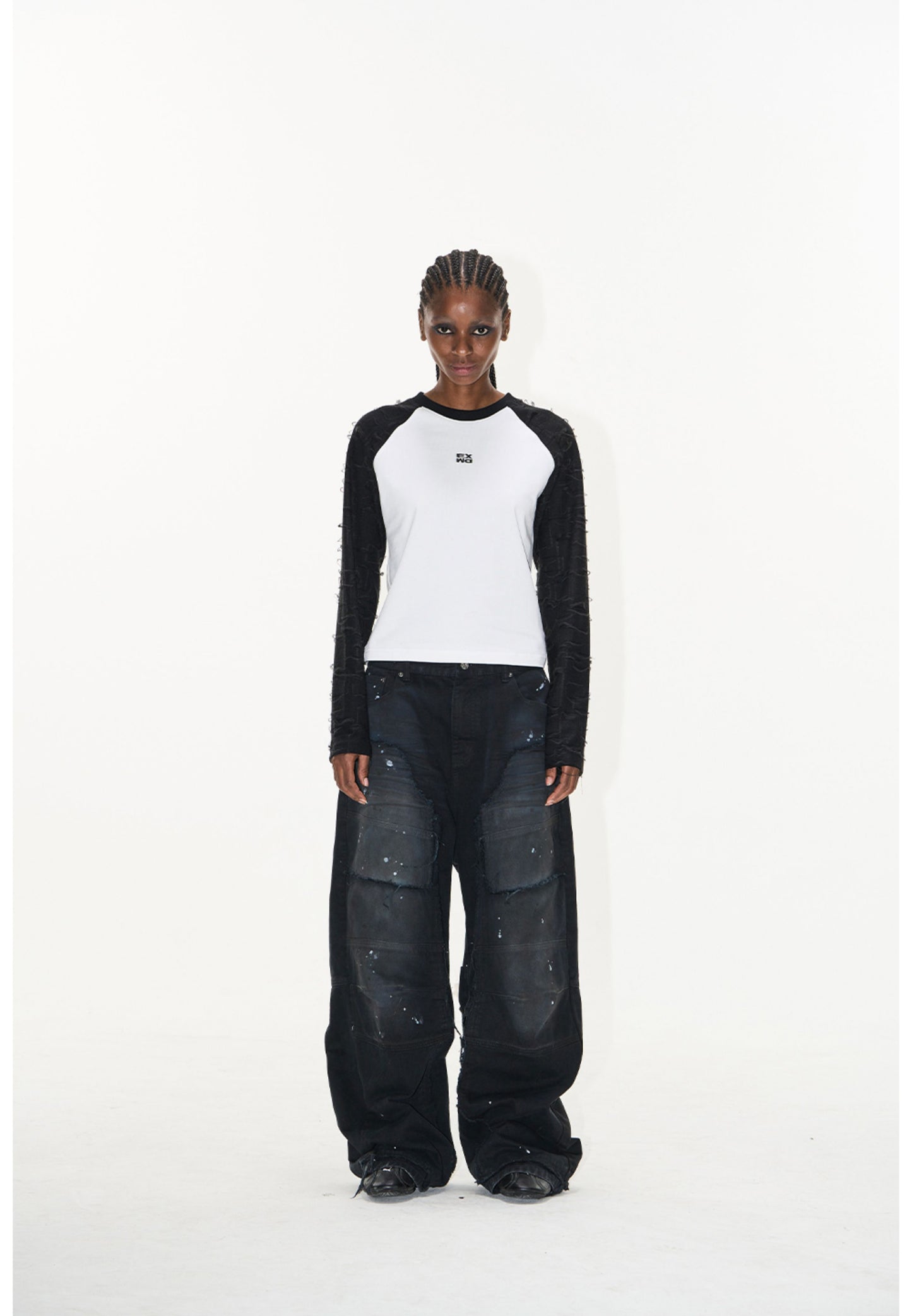 Ink Splash Denim Pants