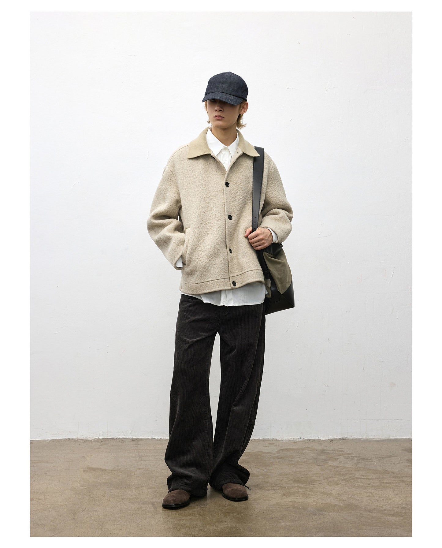 Simple Knit Collar Jacket